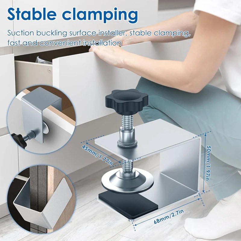 Cabinet Clamps,Installation Clamp Zinc Drawer Fixing Clip,Adjustable Cabinet Hardware Jig For Carpenter Cabinets Frame