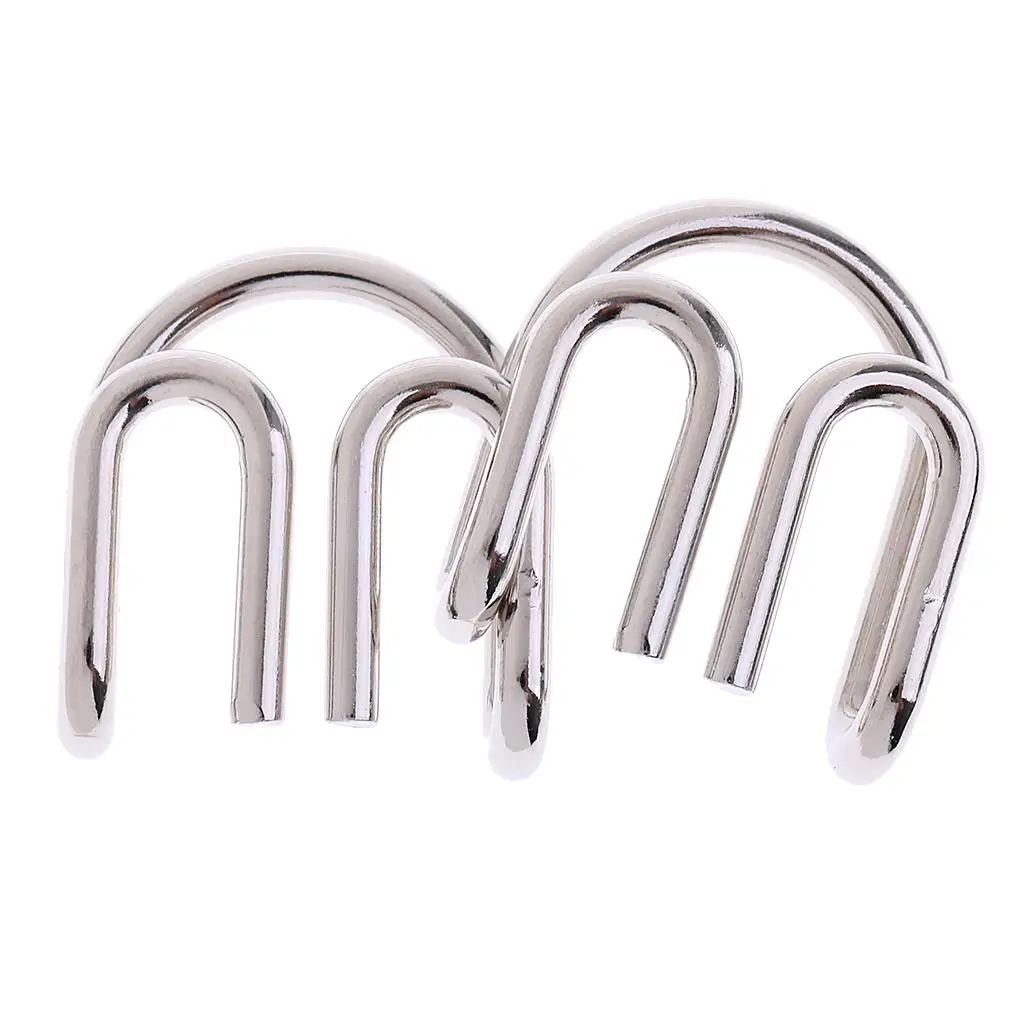 Mind Game Metal IQ Puzzle Rings Educational Fun Toy for Puzzle Kids Age