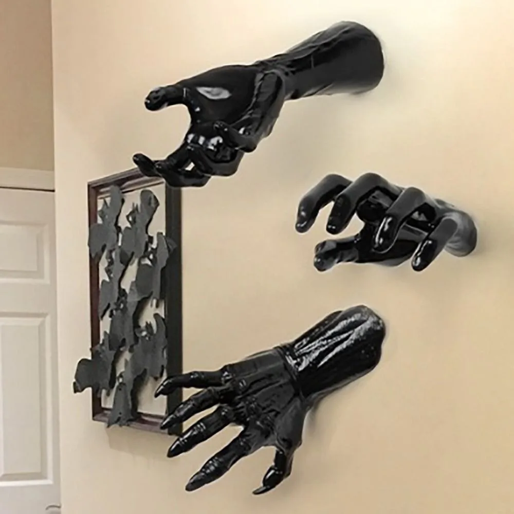 

Creepy Halloween Scary Hand Gothic Creative Halloween Decorations Wall Mounted Aesthetic Art Sculpture for Indoor and Outdoor