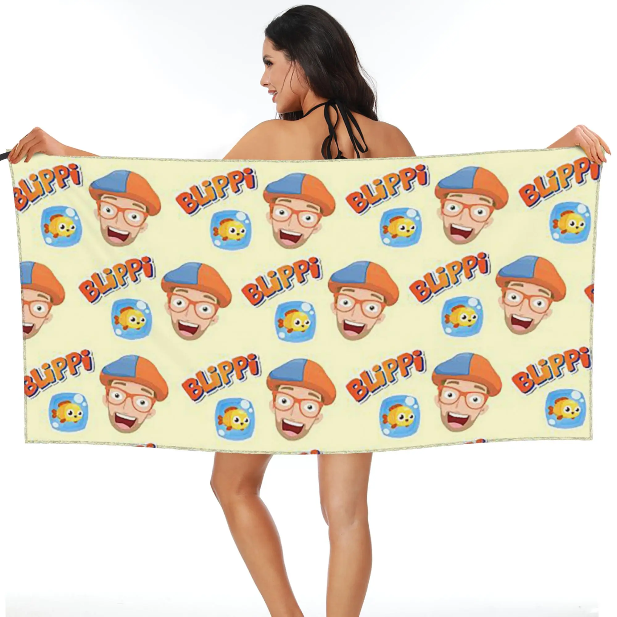Toalla de playa Meekah y Blippi, toallas suaves de microfibra de secado rápido y absorbentes para nadar