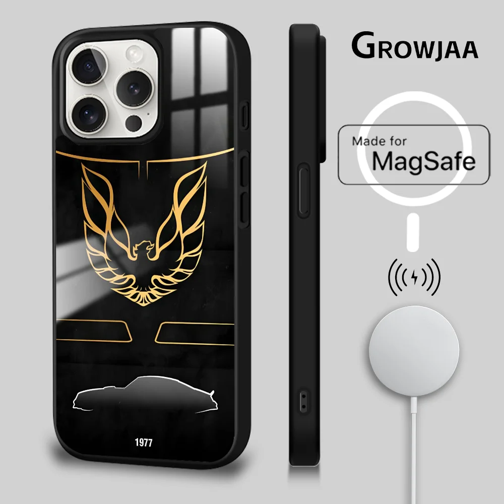 

Cool Muscle P_Pontiac Car Phone Case For iPhone 16 15 14 13 12 11 Pro Max Plus Mini Magsafe Mirror Wireless Magnetic Cover