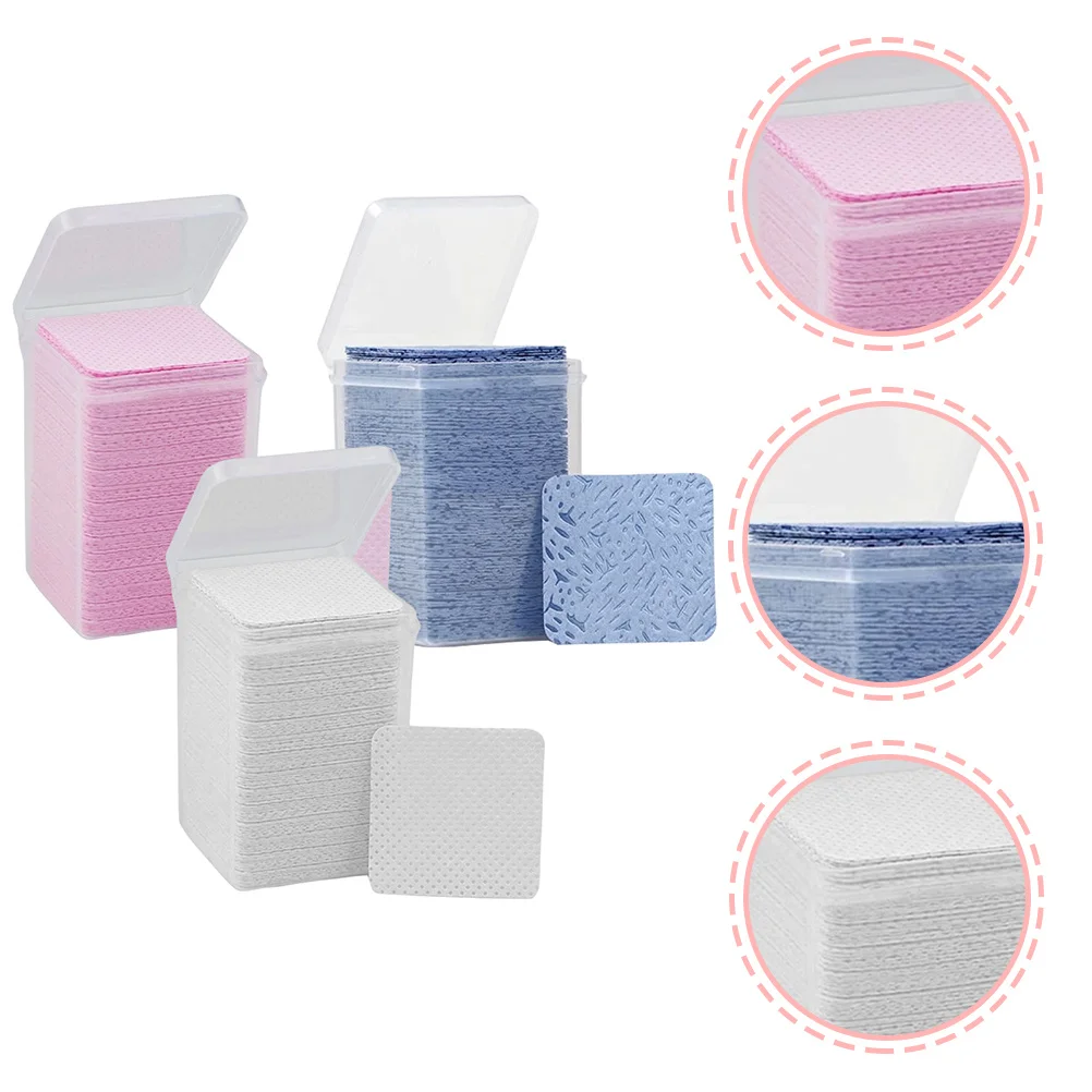 Tampon de nettoyage pour lingettes de colle à cils, lingette de nettoyage réutilisable pour l'élimination des résidus de bouteille, nettoyant pour Gel pour Nail Art