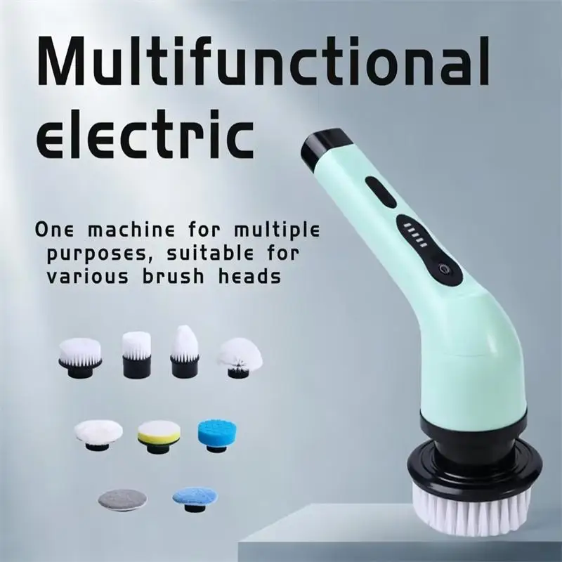 電動クリーニングブラシ-電動スピンクリーニングスクラバー-電動クリーニングツール-パーラー-キッチン-バスルーム-クリーニングガジェット