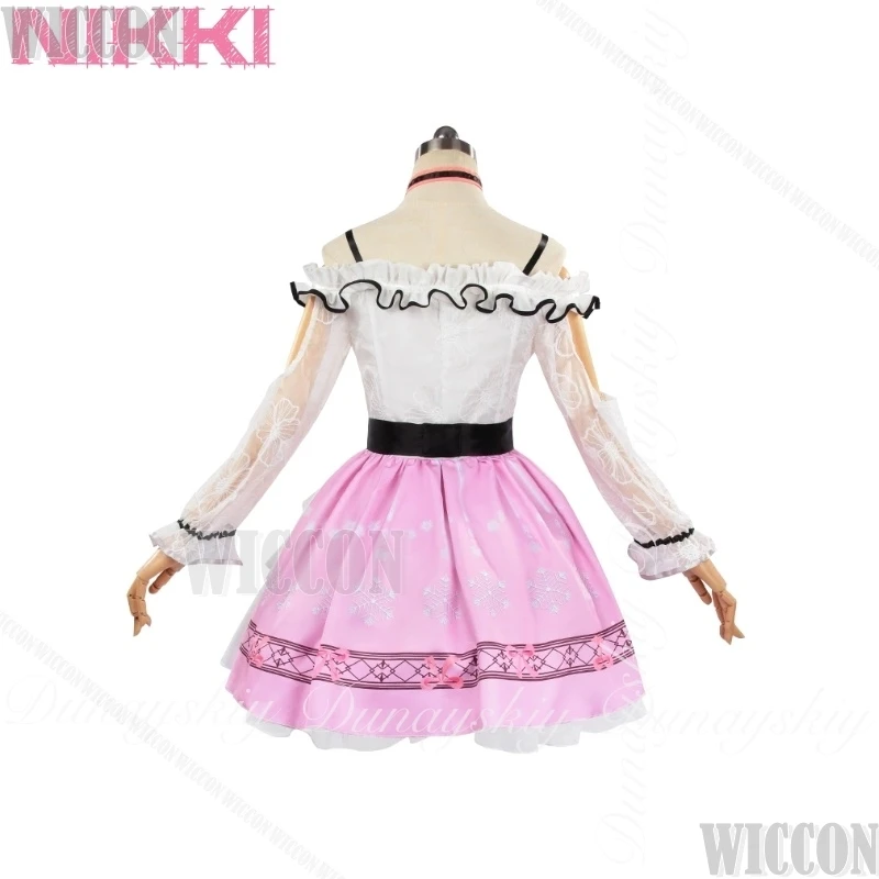 Nikki Infinity Nikki Gioco Cosplay Parrucca rosa doppia torsione The Dress Up Adventure Abito rosa Vestito di carnevale Abito completo Halloween