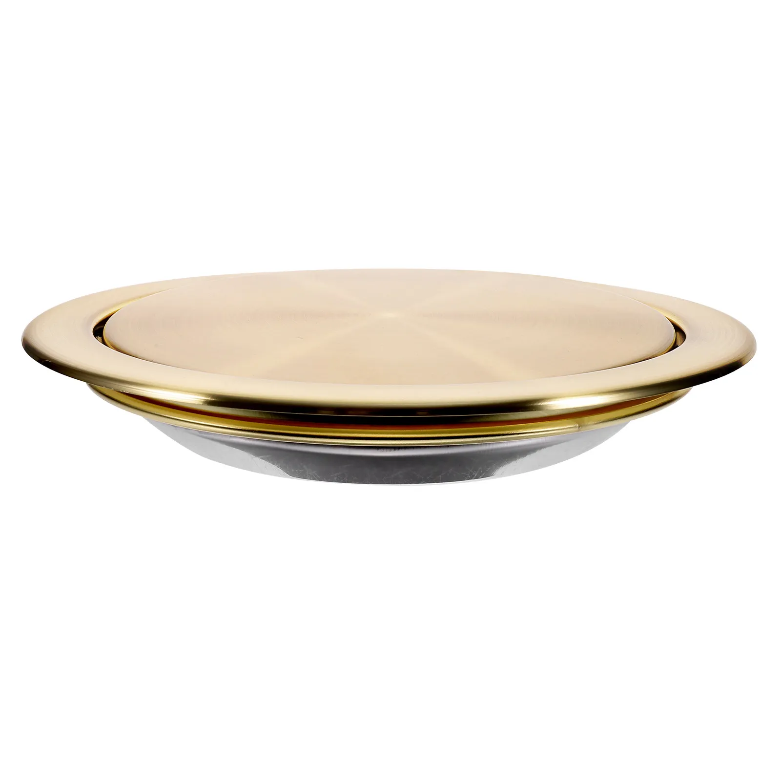 

Stainless Steel Embedded Recessed Trash Can Lid Swing Flap Cover Countertop Garbage Bin Lid Rust Resistant Easy Clean Quiet