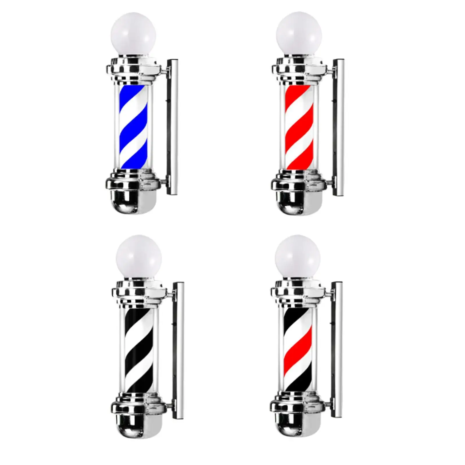 27 inch Barber Pole Light Classic Signs Barber Shop Open Sign for Outdoor