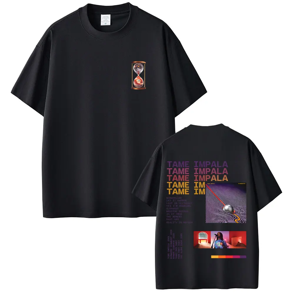 Rock Band Tame Impala Music Album Cover Graphic T Shirts Currents Print T-shirts Men Women Gothic Punk Casual Oversized T-shirt