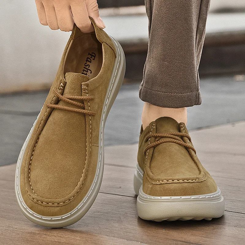 

Simple Comfortable Fashionable Low Cut Mens Casual Leather Shoes Quality Thick Soled Anti Slip Outdoor Travel Shoes Oxford Shoes