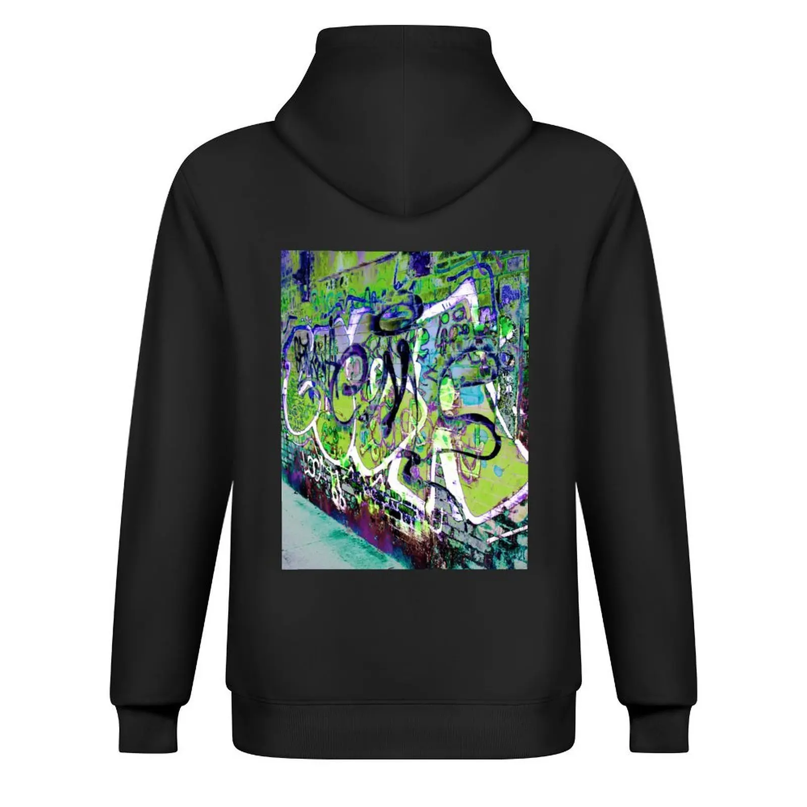 Camden Ambient Graffiti - Lime Hoodie men clothing aesthetic clothing men's winter sweater autumn clothes hoodies for men