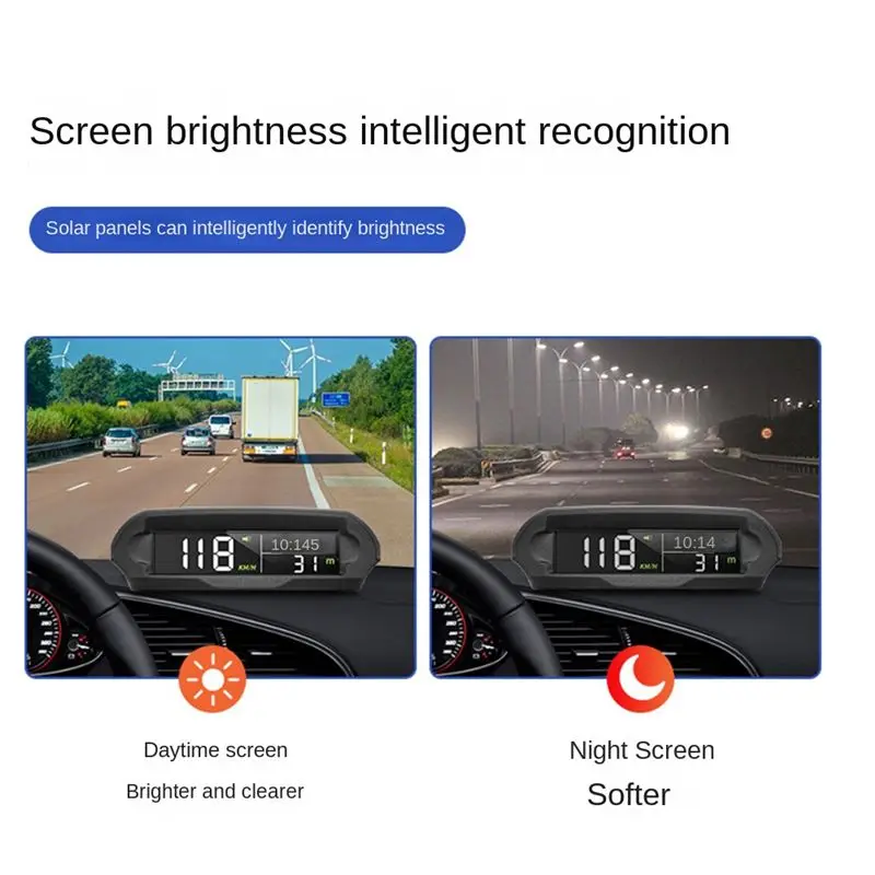 【Top Sale !!】1 Set Universal HUD X 98 Car Solar Digital Meter GPS Speedometer Overspeed Alarm Distance Altitude Head Up Display