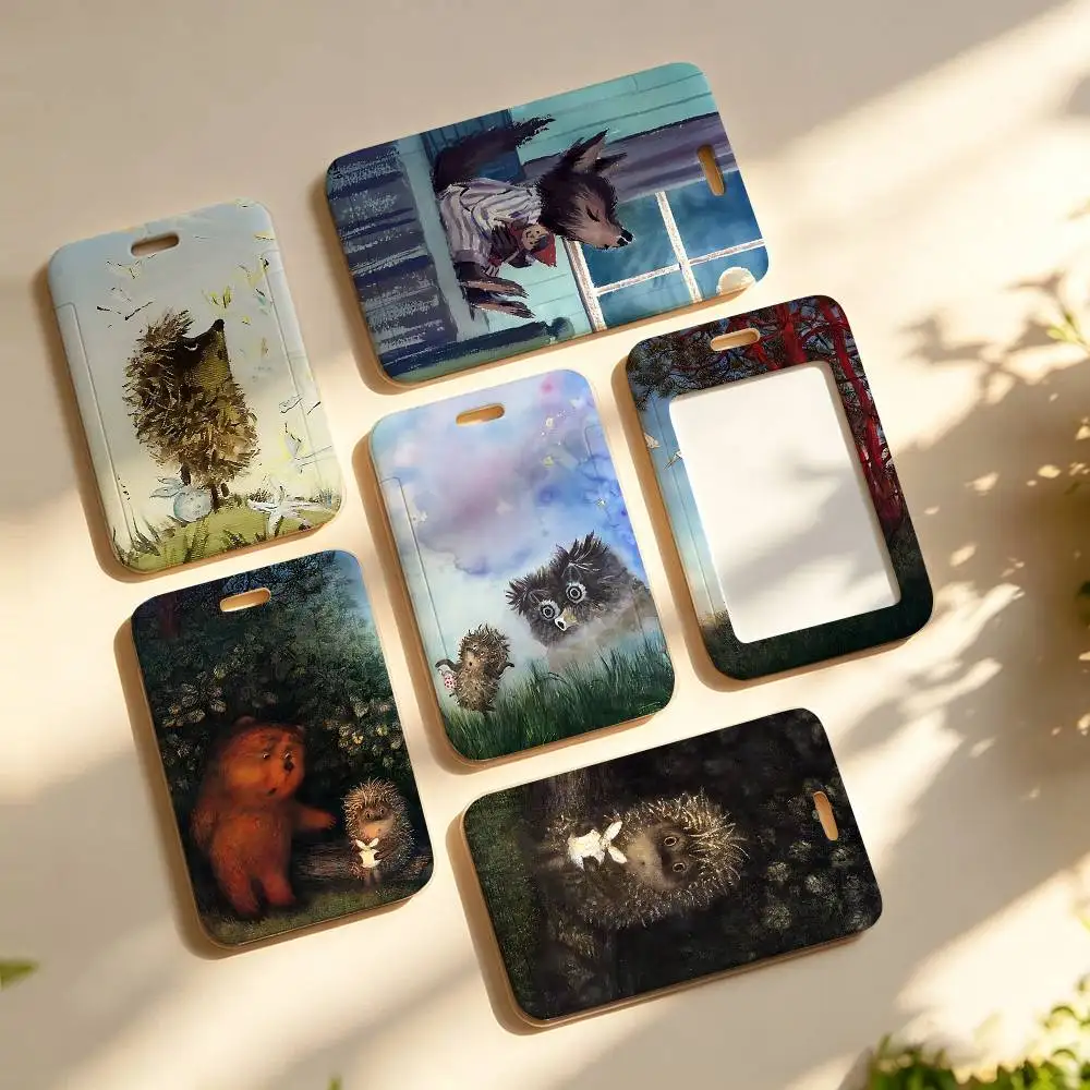 Hedgehog In The Fog NFC Contactless Sliding Card Sleeve For Student Cards, Bus Cards, ID Cards, And Work Permits