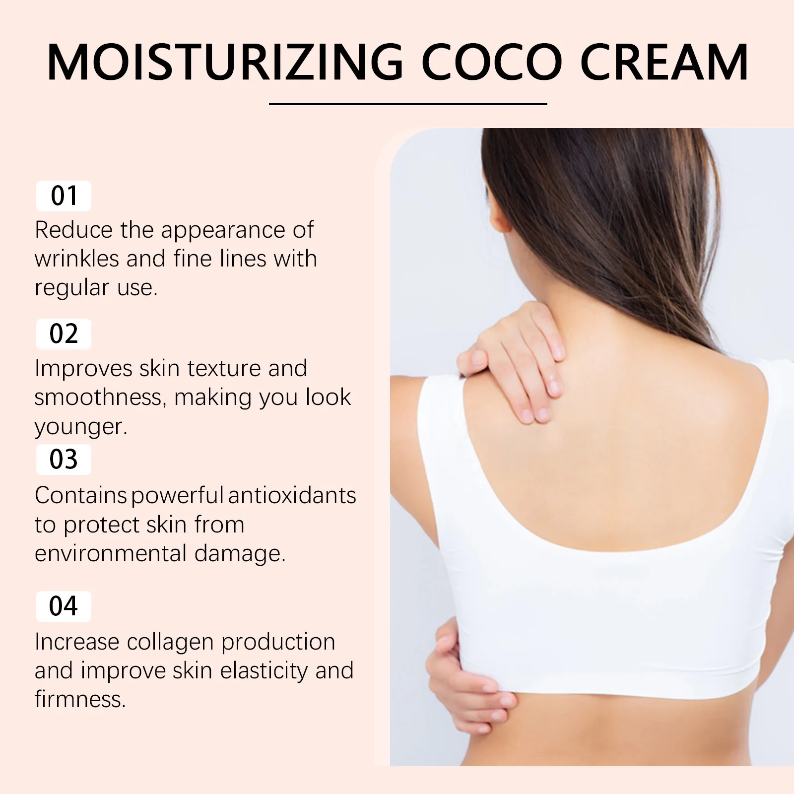 

OCEAURA Coconut Oil Body Moisturizing Cream Relieve Dryness Enhance Elasticity Firm Skin Improve Dullness Coconut Oil Care Cream