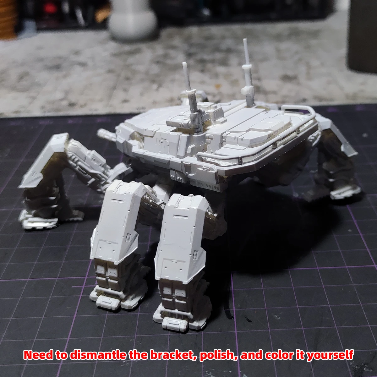 1/72 Modellbausatz 3D Harz Miniatur Diorama Gebäude Unbemalt Sci-Fi Mecha Panzer Hexapod DIY – Detail 7