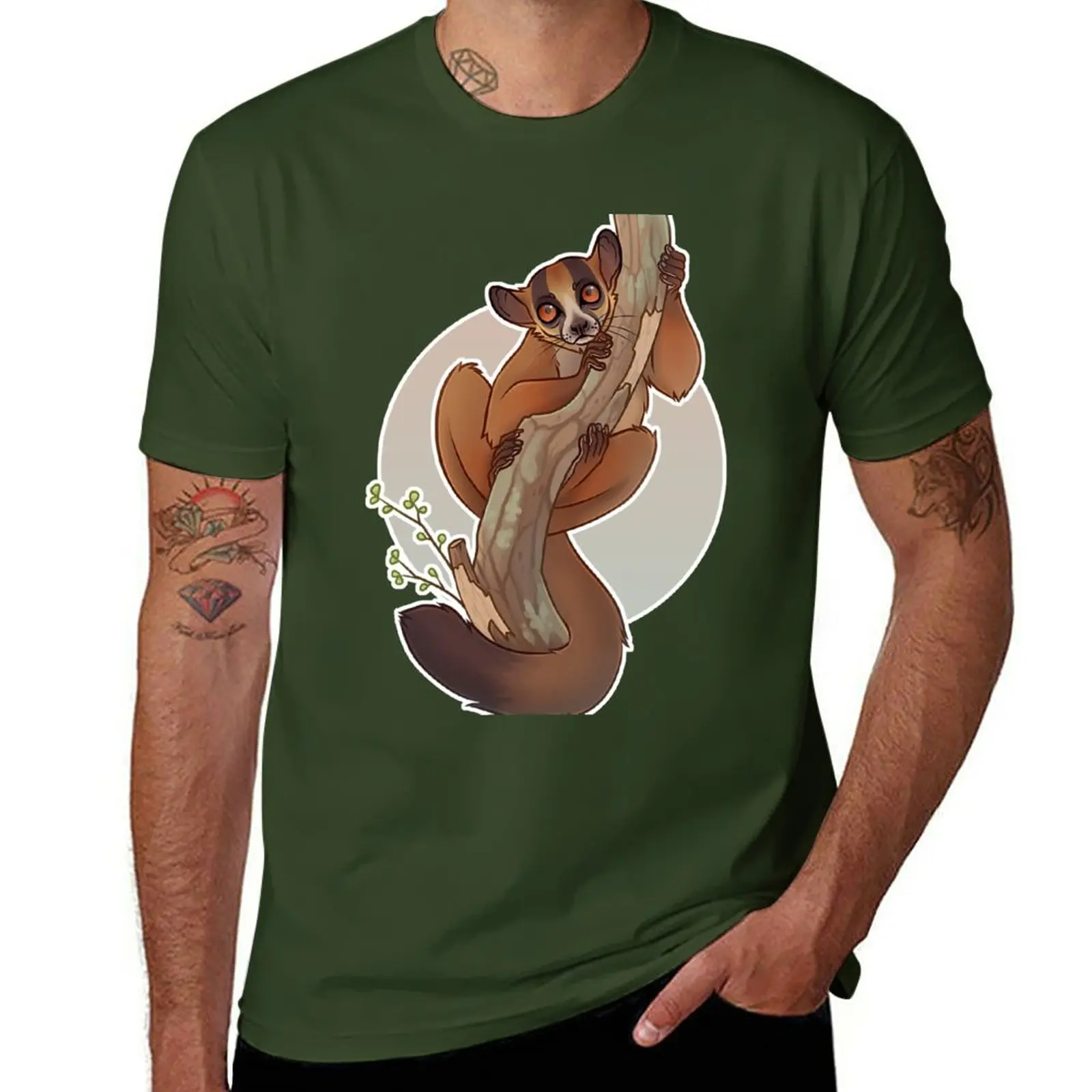 

New Fork-marked Lemur T-Shirt Short t-shirt graphics t shirt t shirt men