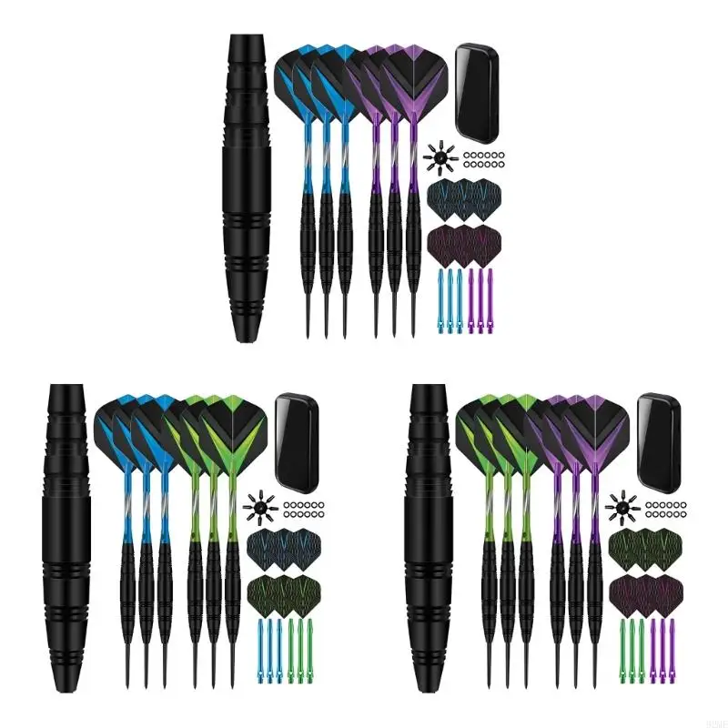 

92me 1Set Professional Steel Tip Darts установлены с корпусами алюминиевые валы металлические дротики