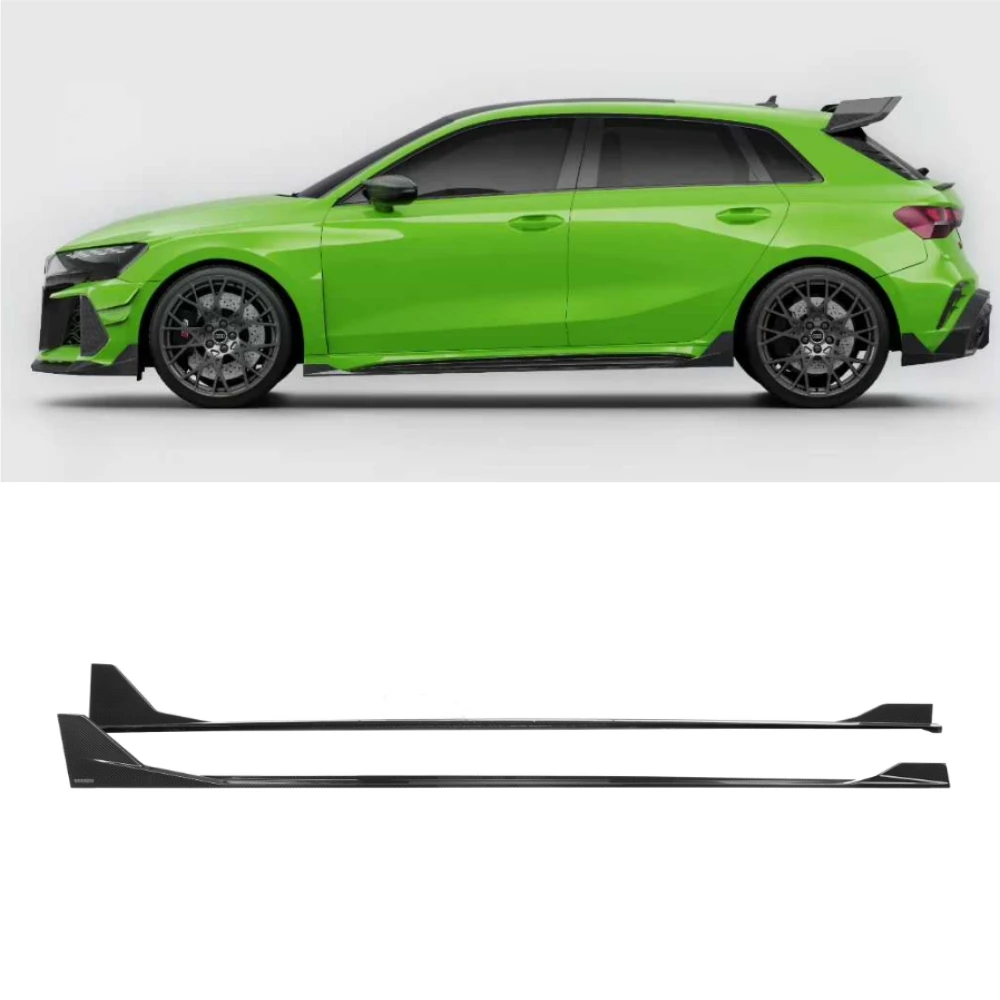 Hot selling：Dry Carbon Fiber SQ Style Side Skirts for RS3 8Y 2025+ RS3 Side Skirts