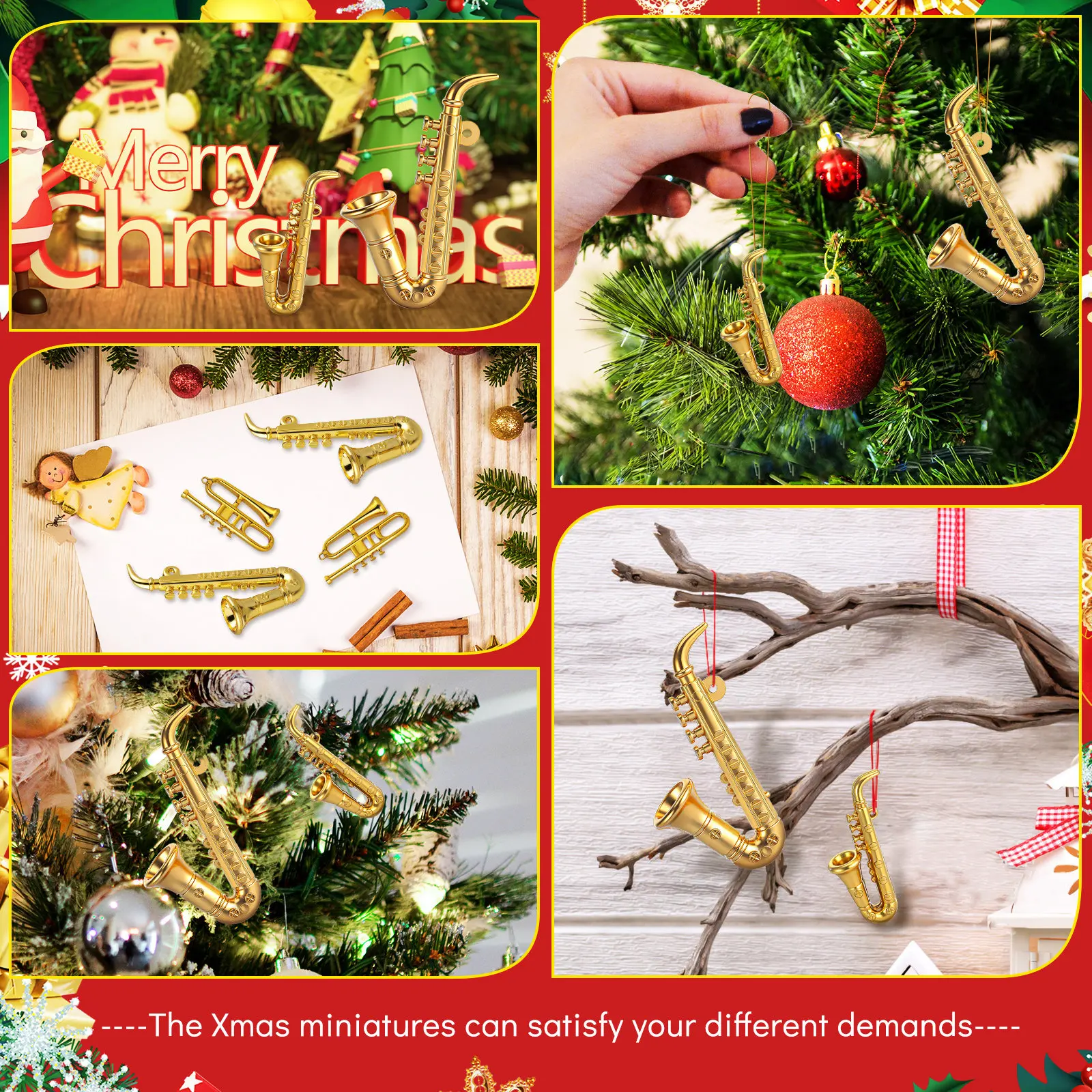 20 Pezzi di Mini Decorazioni a - Musical Instrument Xmas Ornaments recensione e prezzo