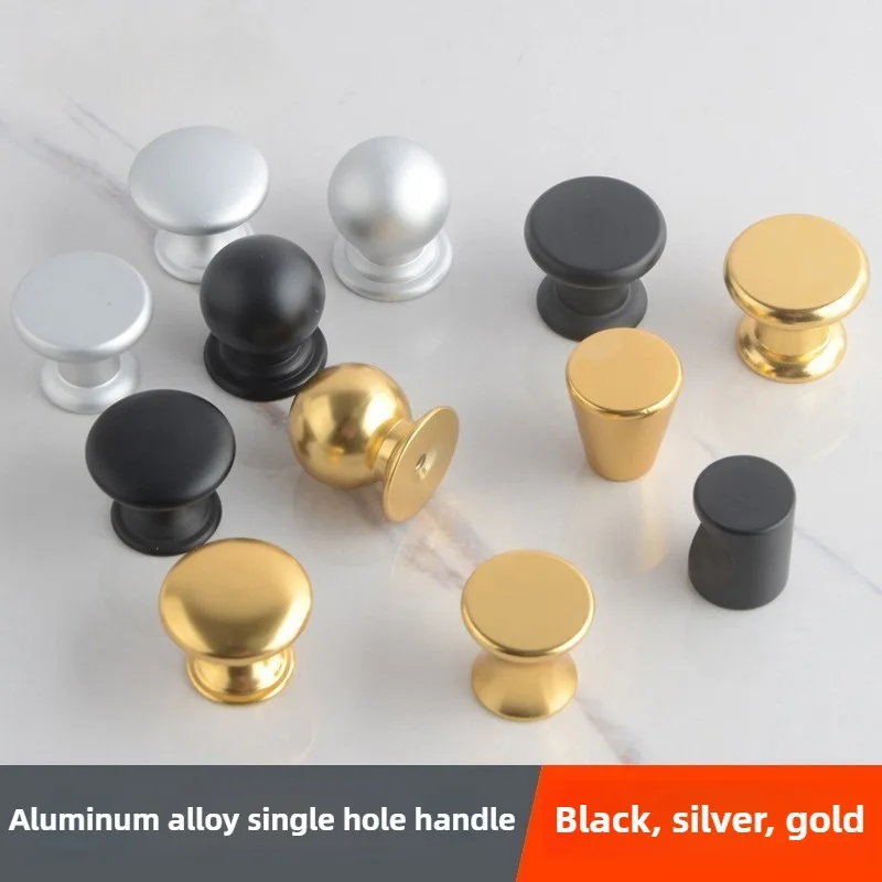 5 PCS Simple Aluminum Alloy Drawer Door Handle Simple Modern Style Nordic Furniture Cabinet Mini Knob Single Hole Colorful