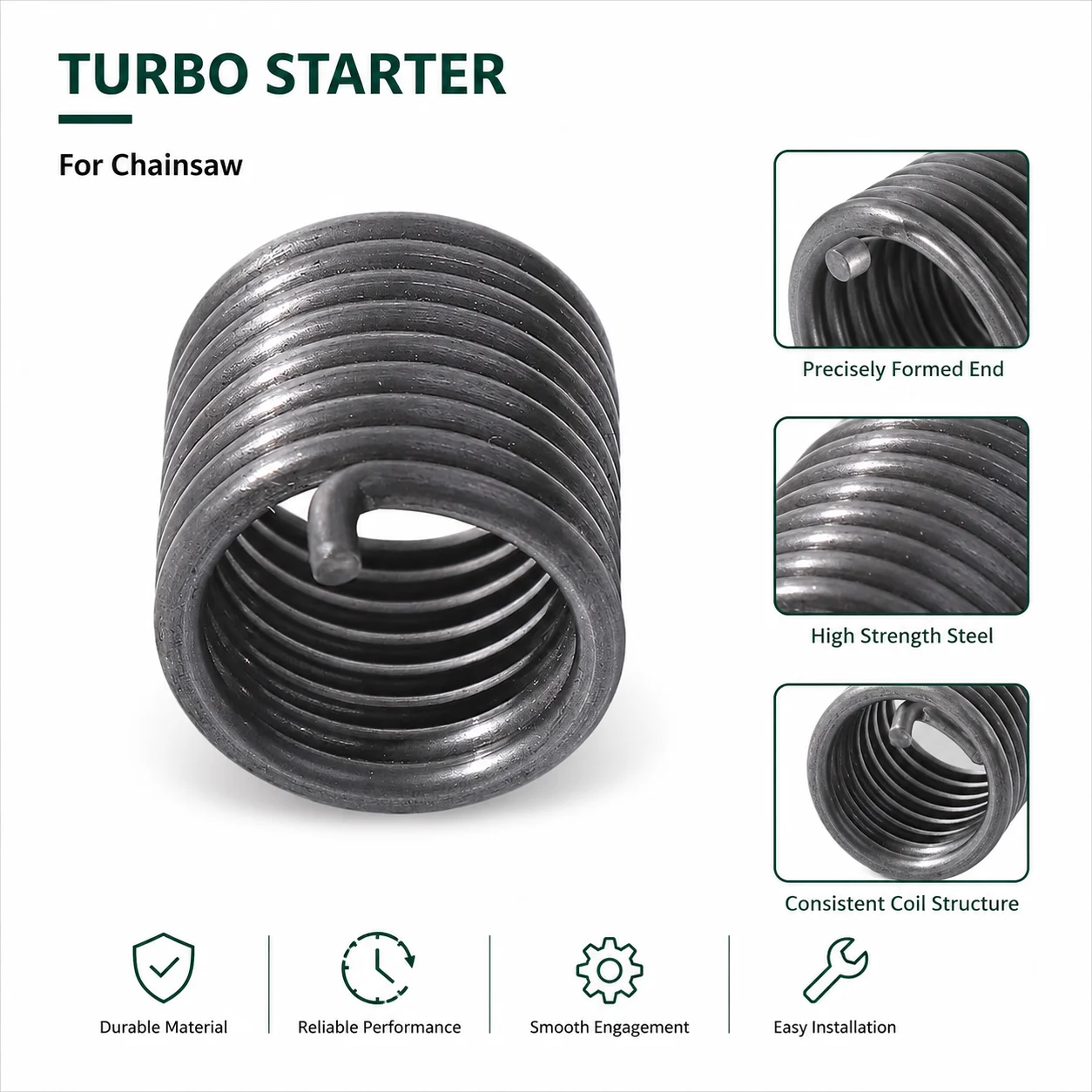 Turbo Recoil Pull Start For Craftsman Husqvarna 137 142 235E 240E Poulan P3314 PP4620AV P4018AV PP4218 530021180 Replacement Kit
