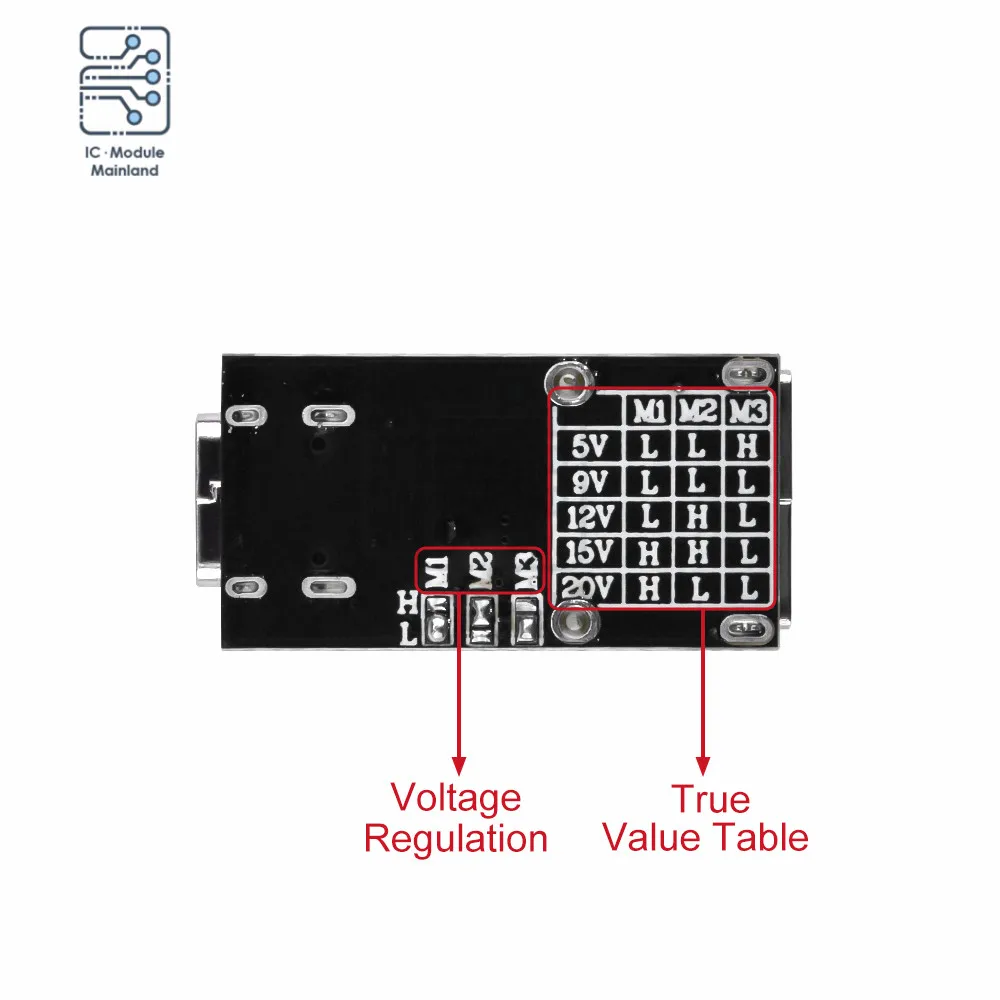 3A USB PD/QC multi-protocol decoy fast charging trigger module Input TYPE-C female Output USB-A
