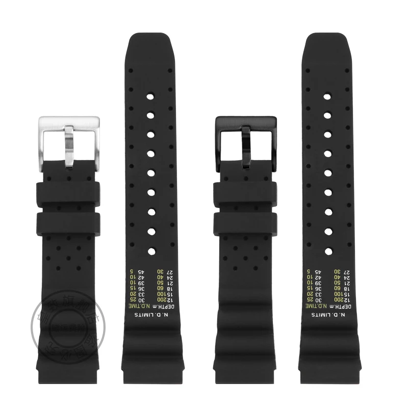 العصابات مقاوم للماء ل رولكس غواص المياه شبح شريط مطاطي سايكو المعلبة المواطن حزام الساعات 20 مللي متر 22 مللي متر سيليكون حزام الرجال سوار