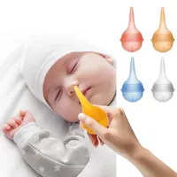 Reusable Clear Silicone Baby Ear Syringe & Nasal Aspirator Newborn Manual Sucks Snot and Mucus Nasal Bulb Ear Syringe Cleanable