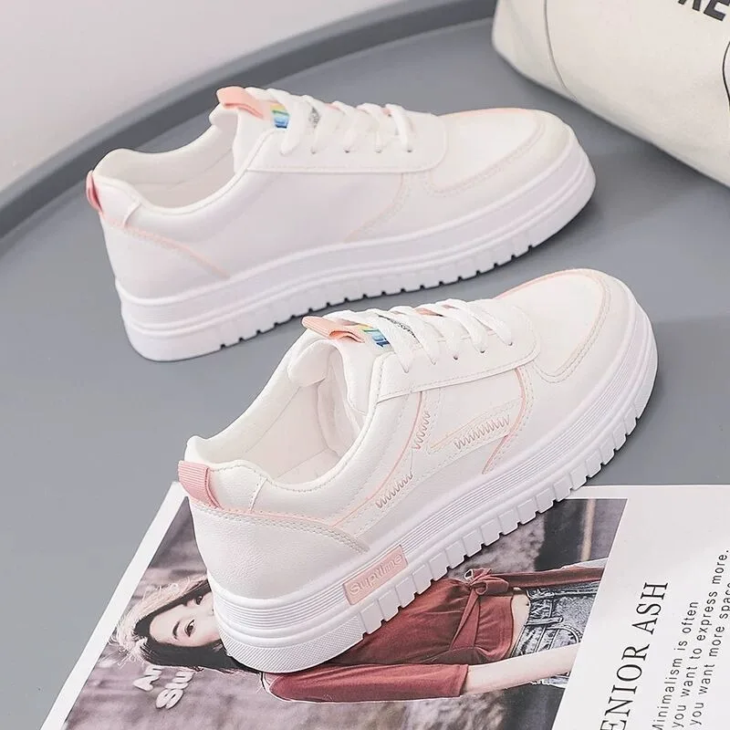 

Women Casual Shoes 2025New Spring Trend Breathable Running Shoes Non-slip Platform Walking Shoes Lace Up Sneakers Tenis De Mujer