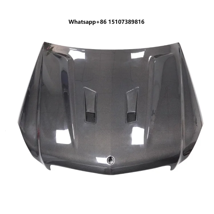 Car Carbon Fibre Hood Engine Cover for  C-Class W204 C63 2007-2014 Engine Hood