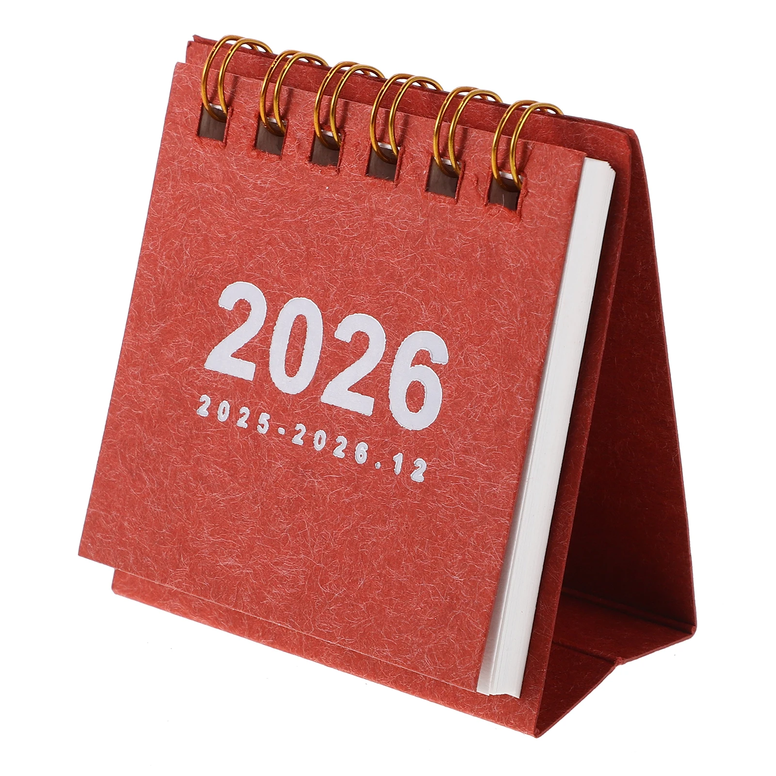 

Mini Desk Calendar 2026 Small Desktop Standing Flip Planner Daily Schedule For Office Home Red Compact Lightweight Portable