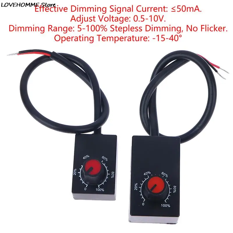 Mini DC 0-10V 1-10V manopola Dimmer 0-100% scala potenziometro elettronico per LED dimmerabile coltiva luci Driver di alimentazione