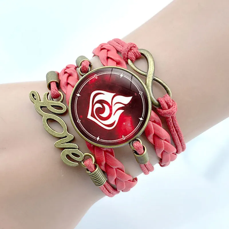 Genshin Impact Cosplay Armband Anime 7 Elemente Handstrickarmbänder Liebhaber Weihnachtsgeschenke – Detail 1