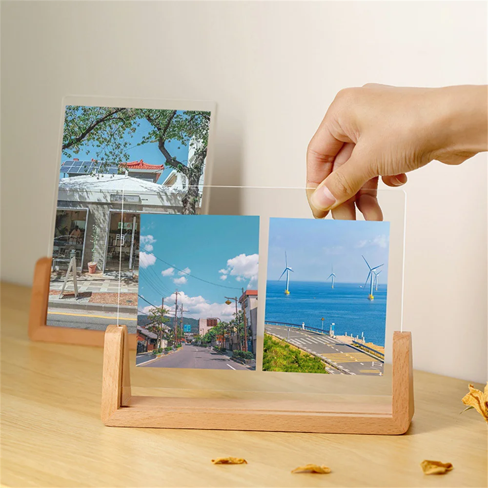 Free Photo Printing Frame Family Portrait Photography Wedding Studio Stand Ornaments Table Card Stand Acrylic Display Stand