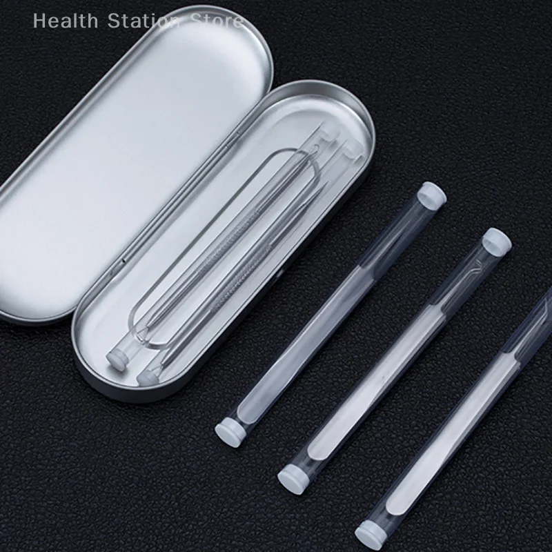 Blackhead Acne Needle Cell Pimples Blackhead Clip Tweezers With Round Tube Stainless Steel Acne Remove Needle Face Skin Care
