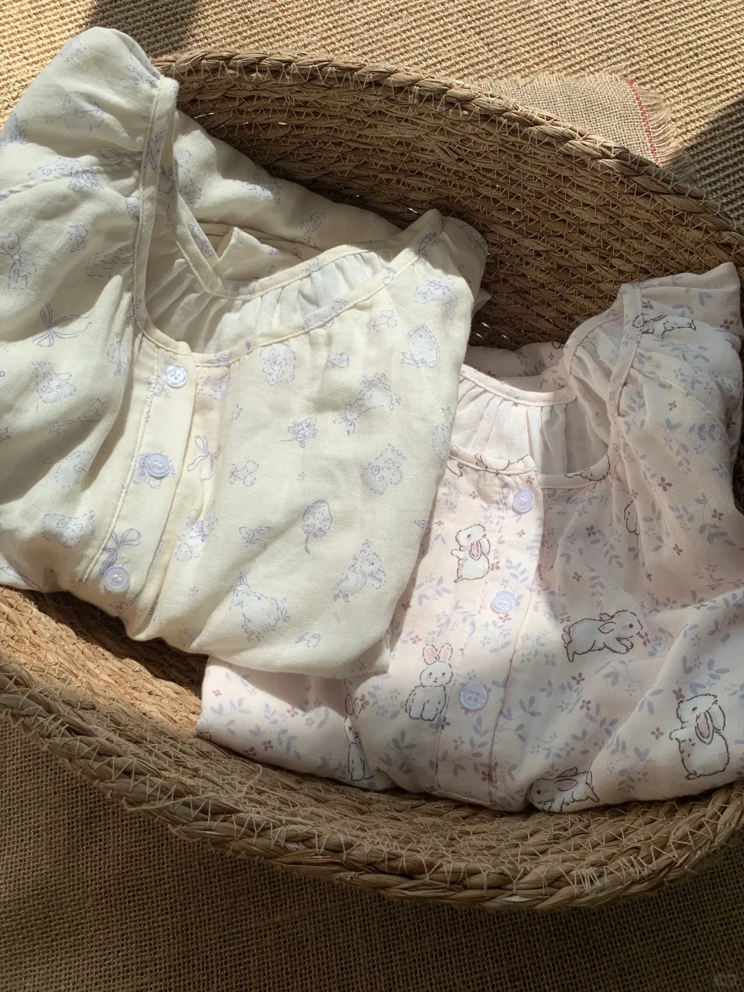 Class a Double Layer Cotton Muslin Sleepwear Women's Style Summer Home Clothes Long Sleep Skirt Baby Girl's Sweet Cute Design