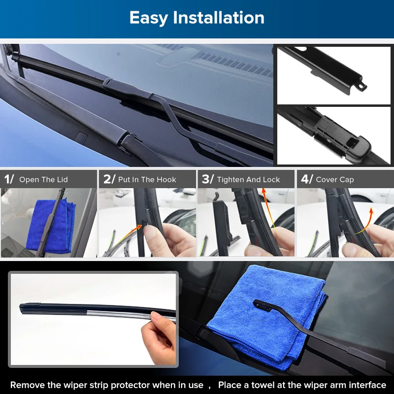 Für Jaguar XF 2007-2015 2008 2009 2010 2011 2012 2013 2014 Wischer Front Wischer Klingen Windschutzscheibe Windschutz fenster Pinsel 23 "+ 19" – Detail 4