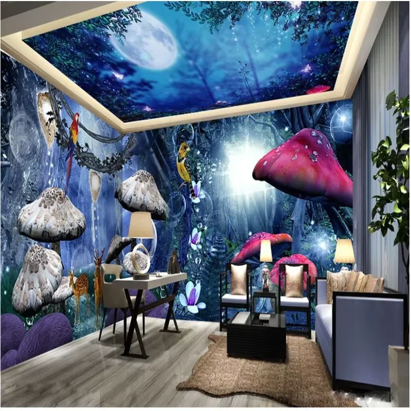 Custom Whole Room Wallpaper 3D Dreamland Wonderland Background Modern Europe Art Mural for Living Room Large Painting Home Decor