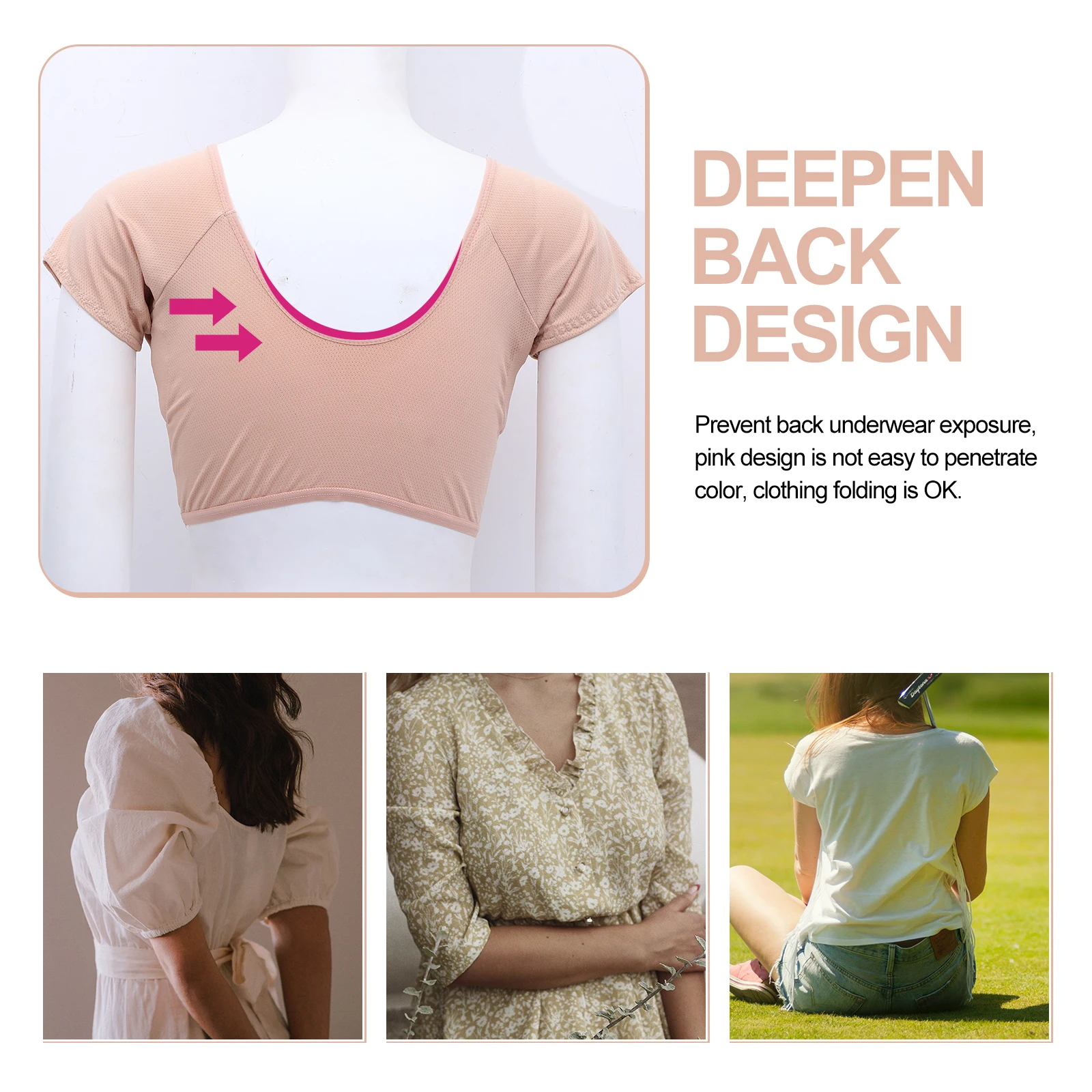 

Breathable Cotton Polyester Underarm Sweat Pads Vest Quick-Drying Sweat-Absorbent Armpit Protection Undershirt for Women Girls
