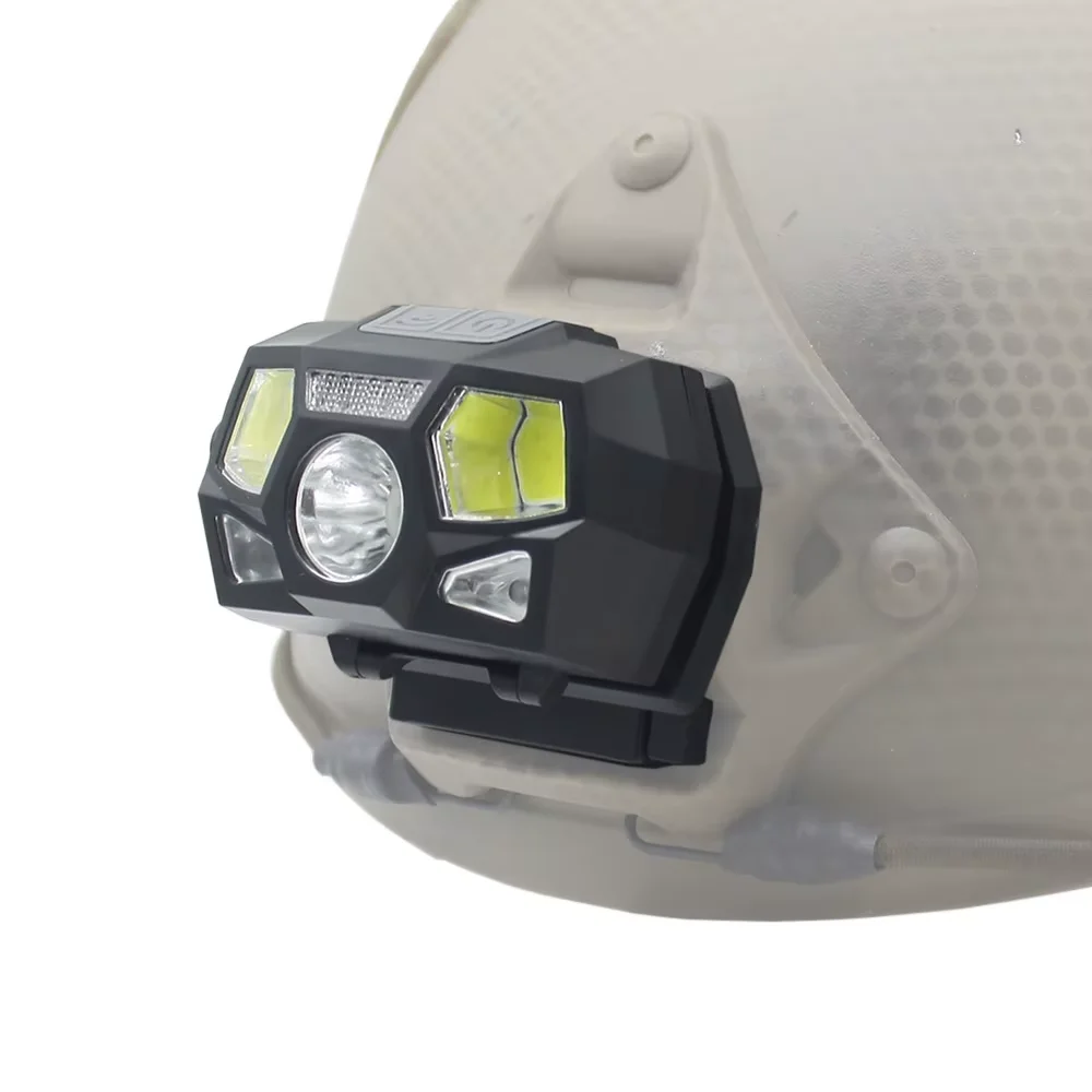Nuevo casco táctico FAST MICH, luz  señal, Sensor  luz, faro con carga USB, luz impermeable, faro  caza y pesca