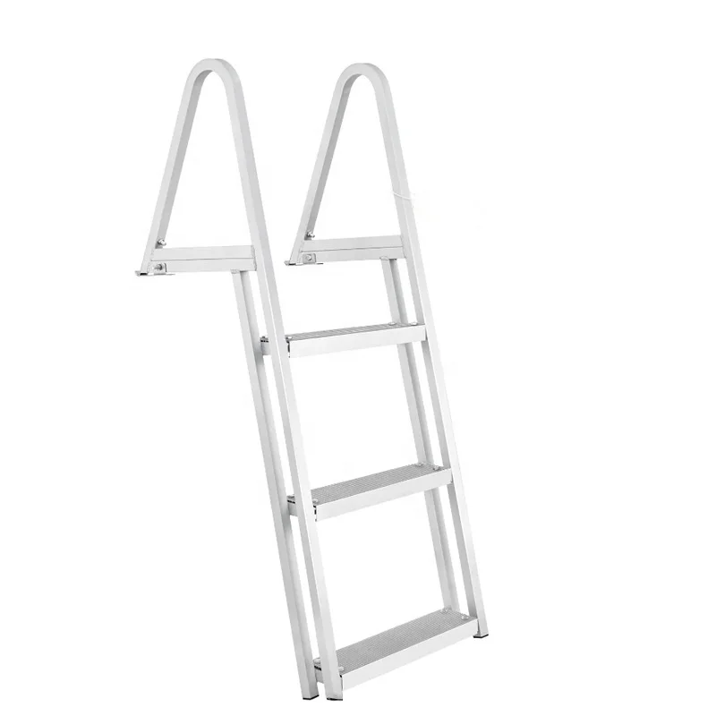 handrail removable aluminum ladder, 3-5 steps, 30 cm tread spacing, suitable for balcony, hotel, boat boarding, swimming pool