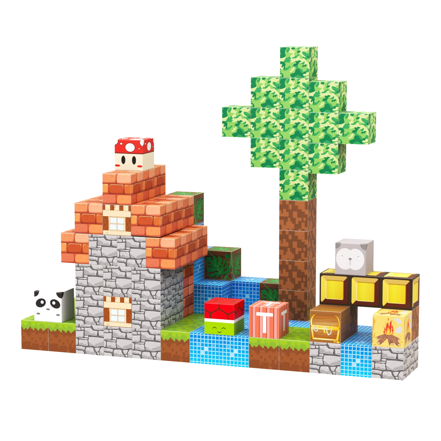 150 ชิ้นสร้างแม่เหล็ก Windmill Falls บ้าน - ของเล่นแม่เหล็กสําหรับ Montessori เด็กวัยหัดเดินของขวัญวันเกิดคริสต์มาส - ของเล่นประสาทสัมผัส STEM