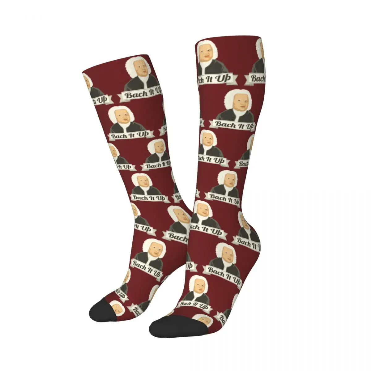 Bach It Up Johann Sebastian Bach Composer Print Socks Harajuku Stockings All Season Long Socks for Man's Woman's Birthday Gifts