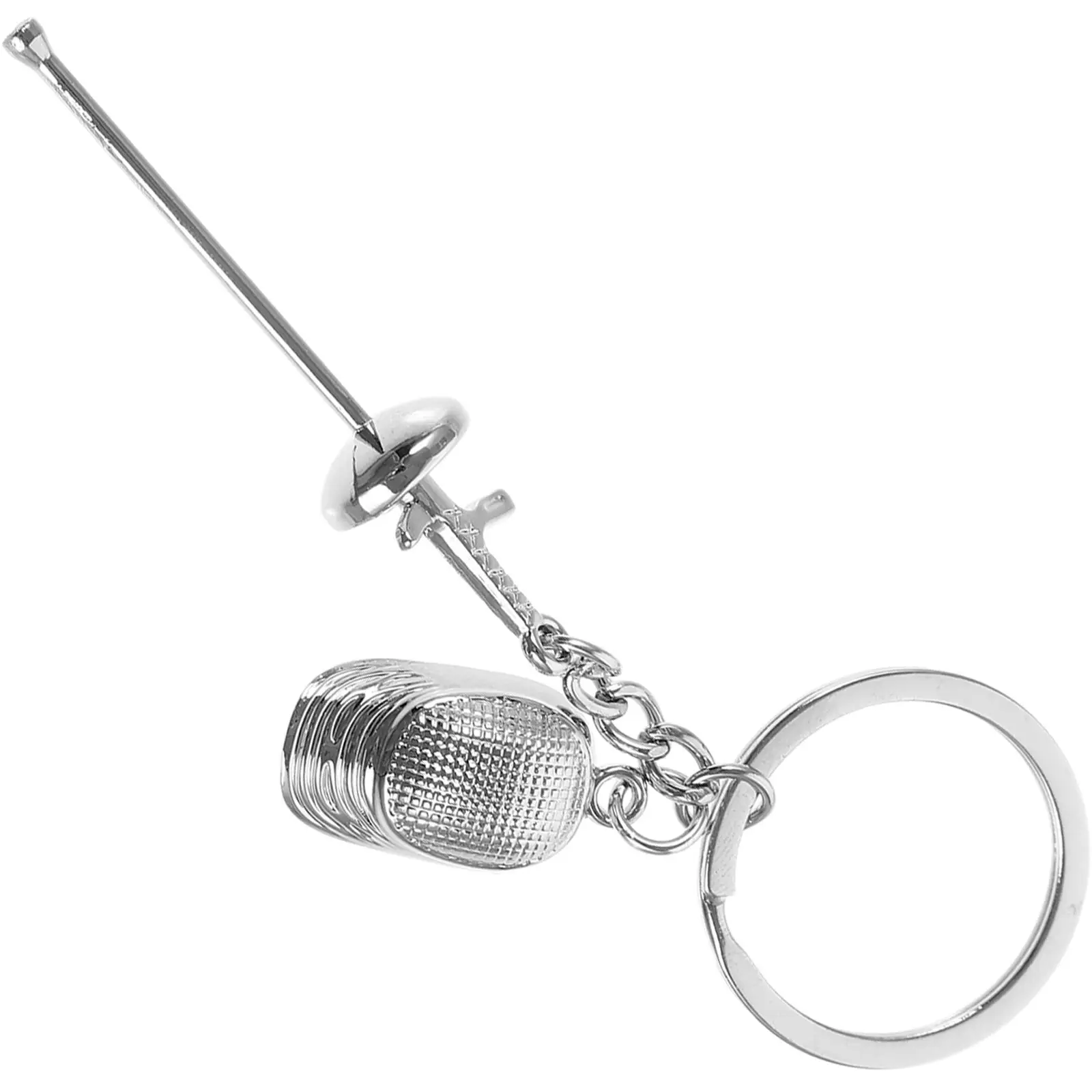 

Fencing Keychain Epee Rings Decorative Sword Pendant Small Gift Metal Portable Commemorative Pendants Bag Backpack Accessories