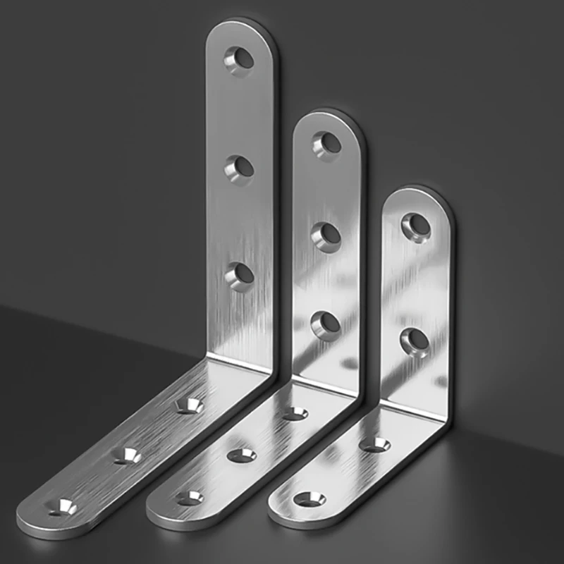 Stainless Steel Corner Code 90 Degree Right Angle Fixator Triangle Iron Support Bracket L-Shaped T-Shaped Hardware Accessories
