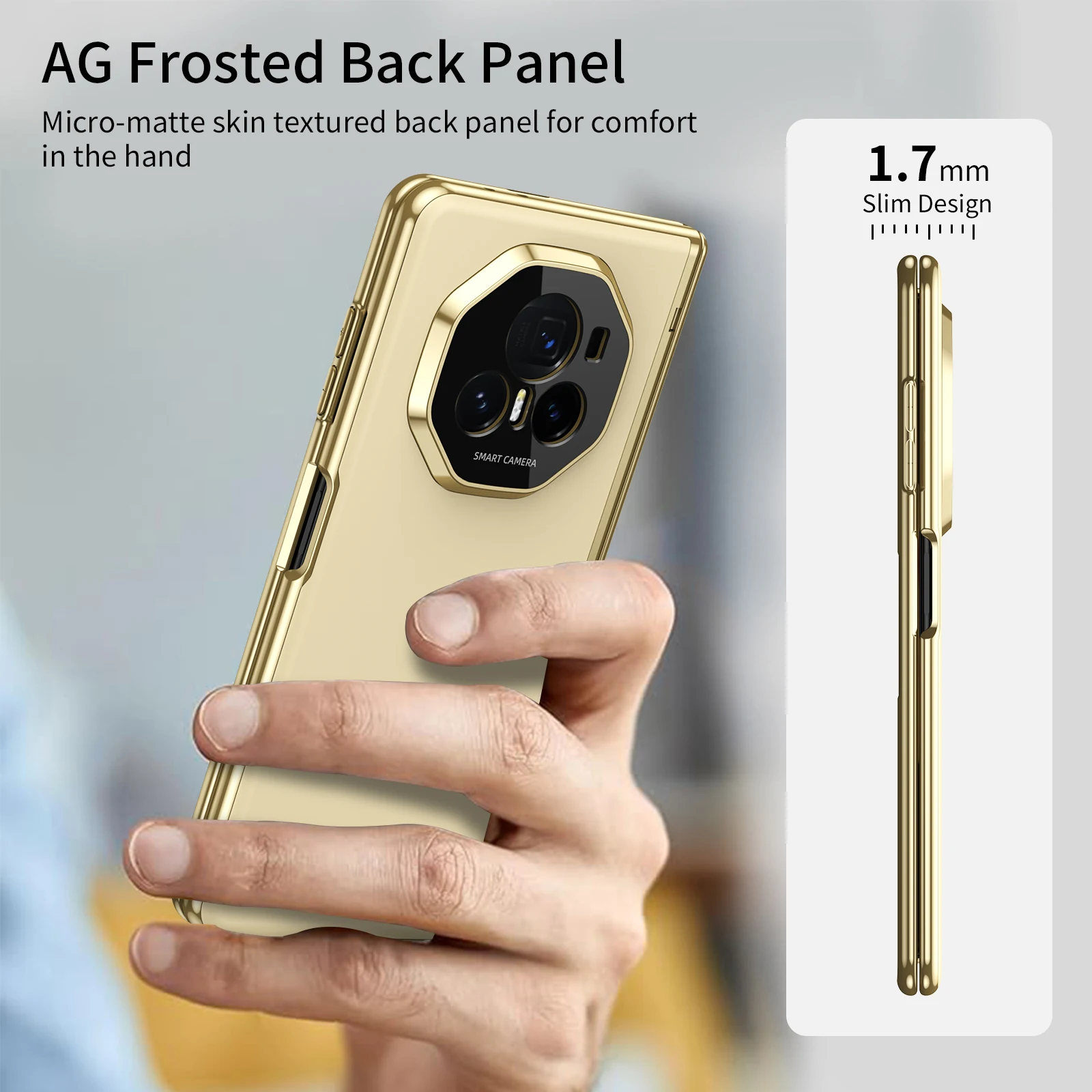Etui na Honor Magic V3 VS3 AG Matowe Powłoki Platerowane próżniowo Zawias Pełna Ochrona Szkło Przednie Folia Odporna na Upadki — zdjęcie produktu 3