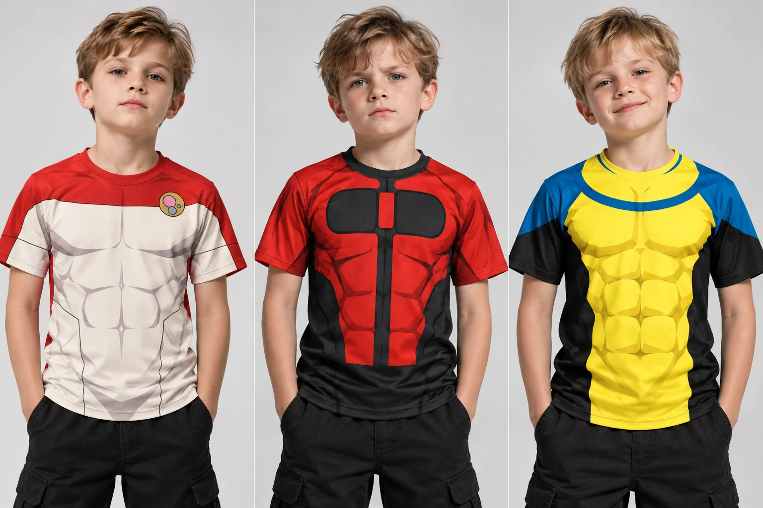 Invincible Cosplay T-shirt, Superhero Suit 3D Print Short Sleeve Tee, Men Women Family Outfit, Holiday Party Top, Ideal Gift