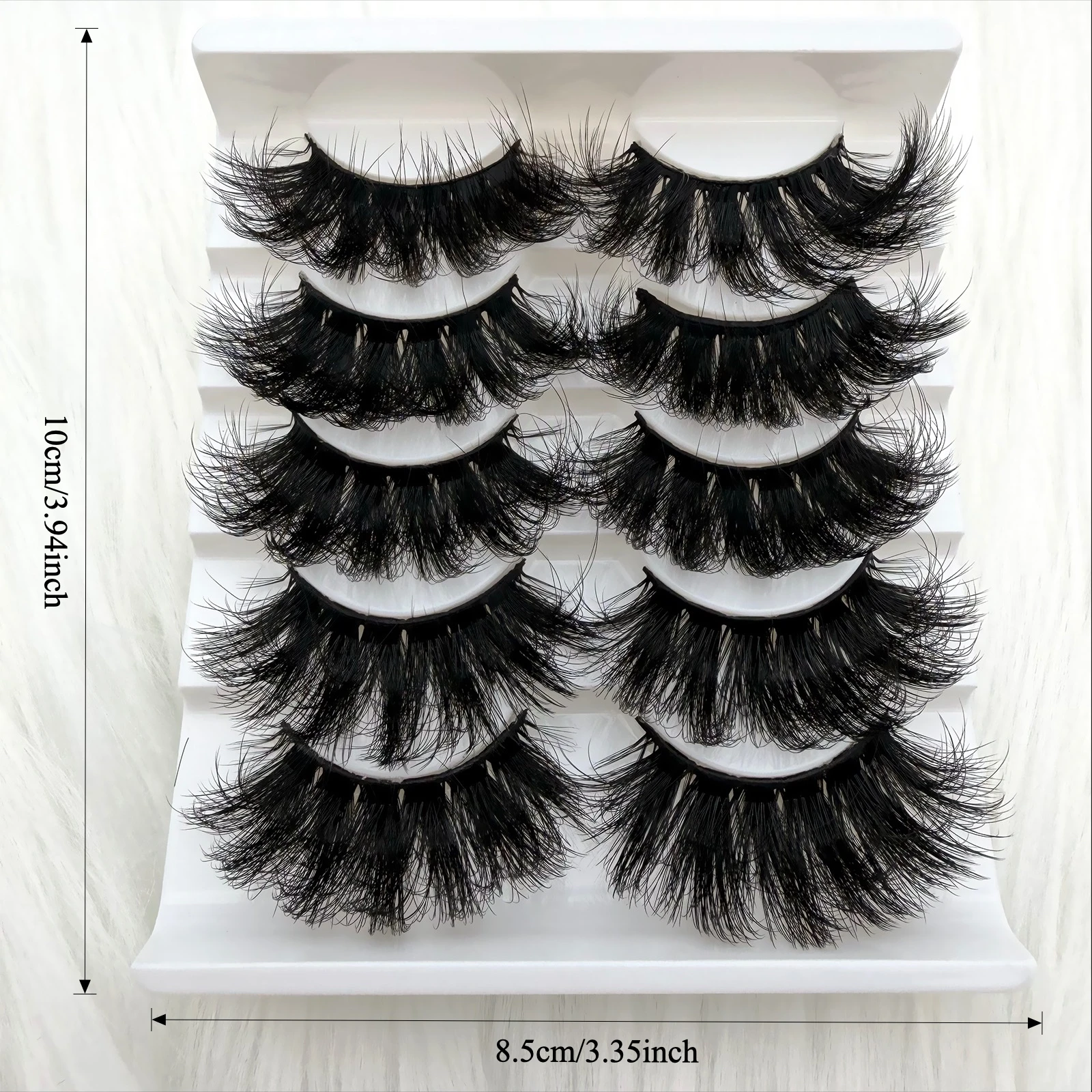 5 Paar künstliche Nerz-Wimpern, dramatisches Volumen, dicke Wimpernverlängerung, flauschige natürliche falsche Wimpern für Bühne, Cosplay, Party, Make-up