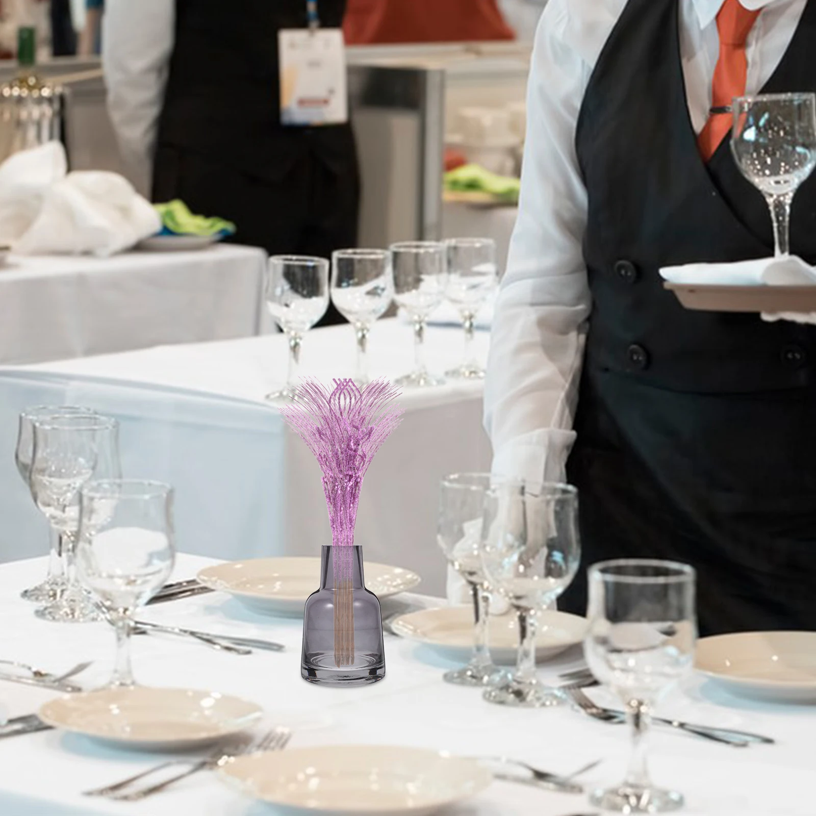 

Creative Glass Flower Vase Bottle Brevicollis Smoky Grey Decorative Flower Arrangement Home Desktop Glass Container