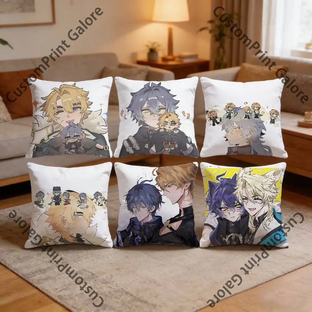 

Varka Flins Varflins Pillow Cover Polyester Square Cushion Case 45 cm Decorative for Home Couch Bed Car Decor