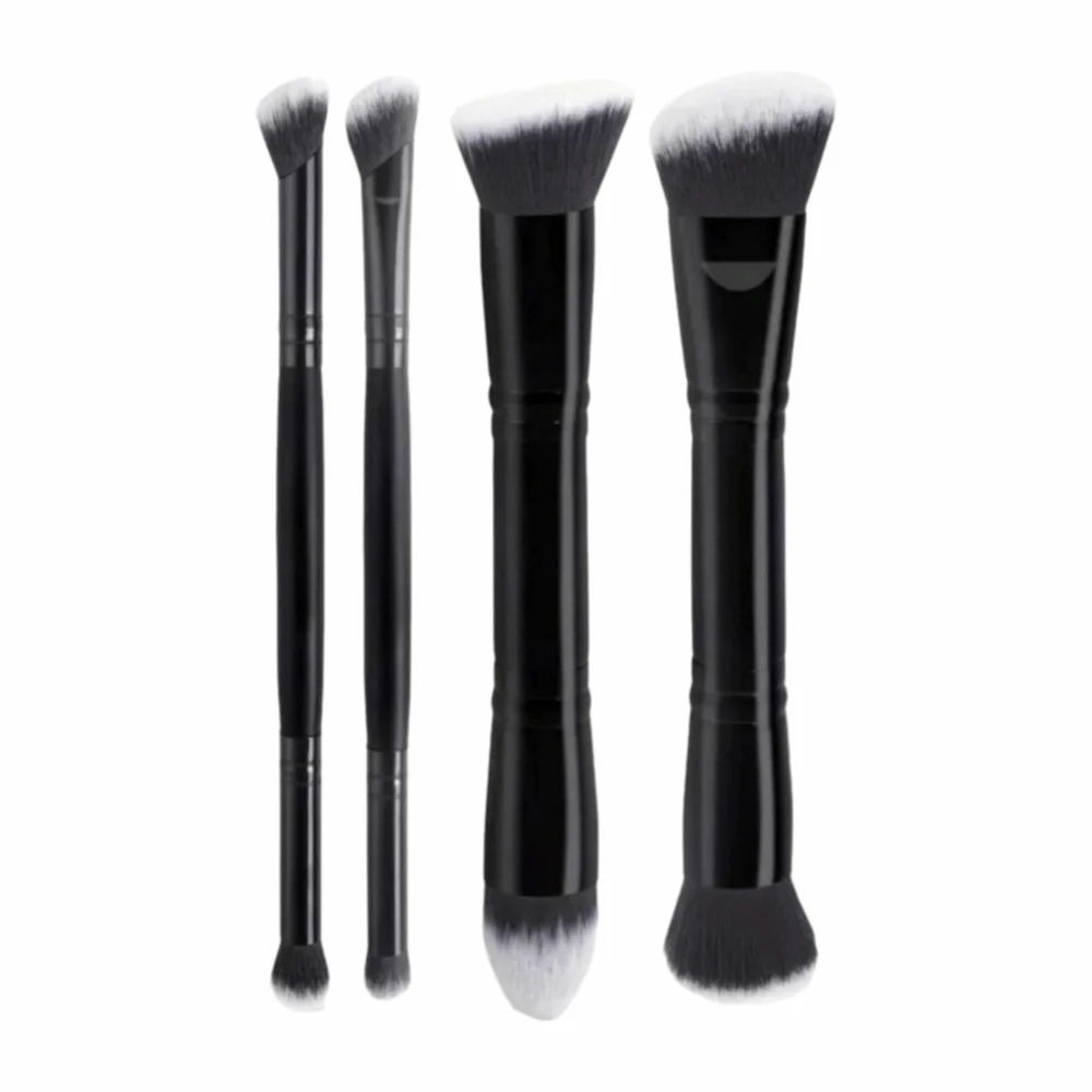 2/4/5Pcs Flat Top Dual-ended Makeup Brushes Soft Bristle Angled Top Makeup Brushes Set Double-Ended Multi-Functional