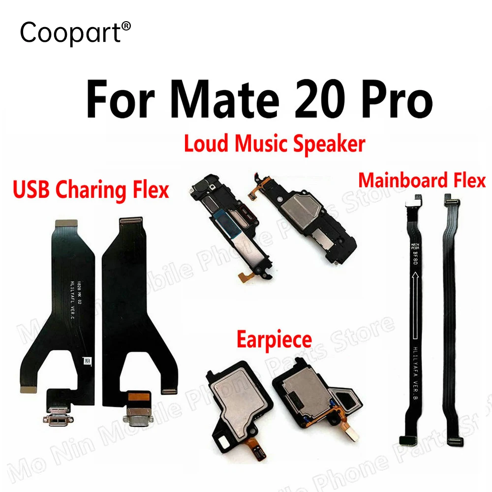 For Huawei Mate 20 Pro Loud speaker Buzzer Ringer Earpiece Receiver Main MotherBoard Flex USB Charging Flex Cable